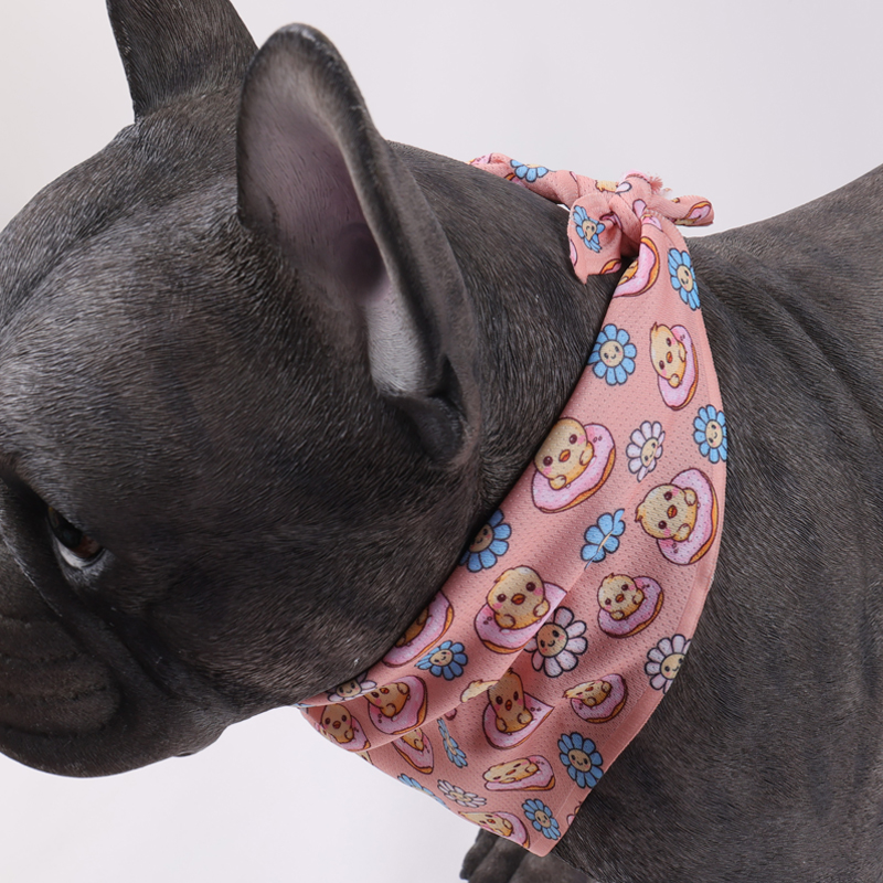 Bandana pour chien en polyester personnalisé, impression recto, écharpe pour animaux de compagnie 21