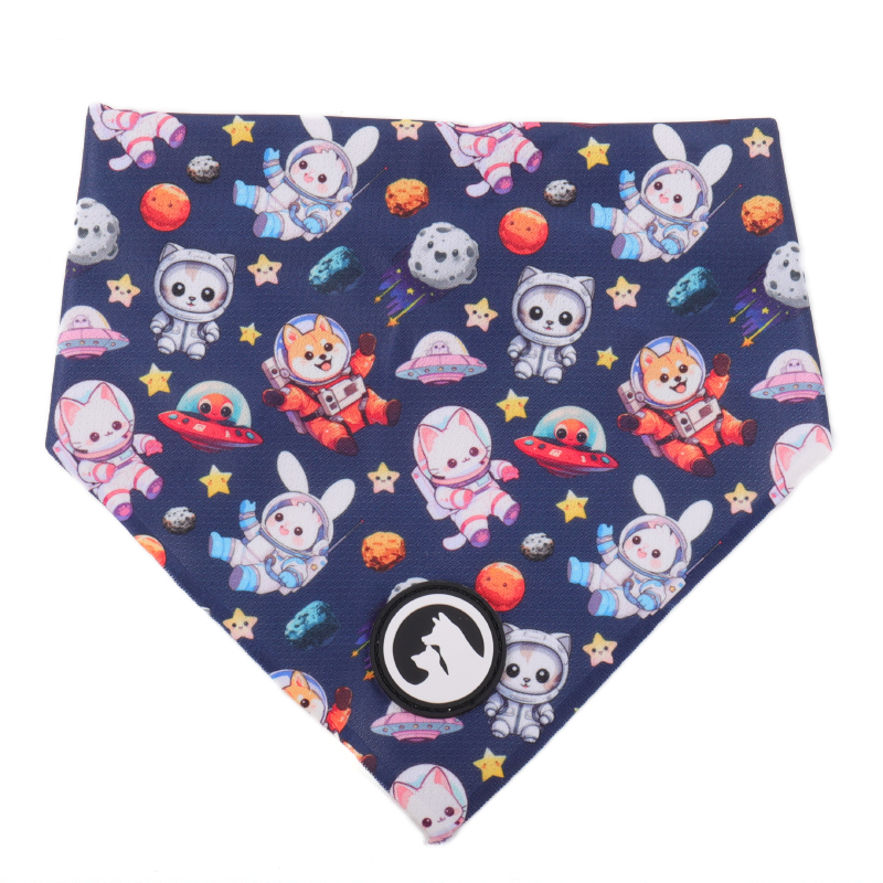 Bandana pour chien en polyester personnalisé, impression recto, écharpe pour animaux de compagnie 13