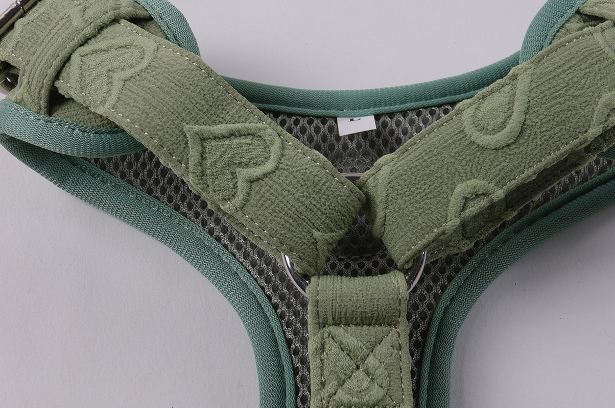 Embroidery Dog Harness Set Manufacturer Custom Soft Padded Polyester Neoprene Dog Harness Set ﻿ 10
