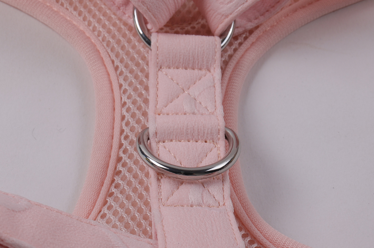 Broderad hundsele fabrik anpassad blomdesign justerbar husdjurssele 13