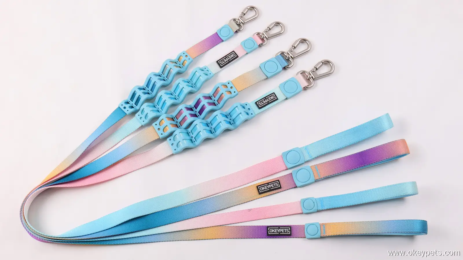 Ensemble collier et laisse élastiques personnalisés pour chien, fabriqué en Chine. Laisse rétractable pour chien. 1