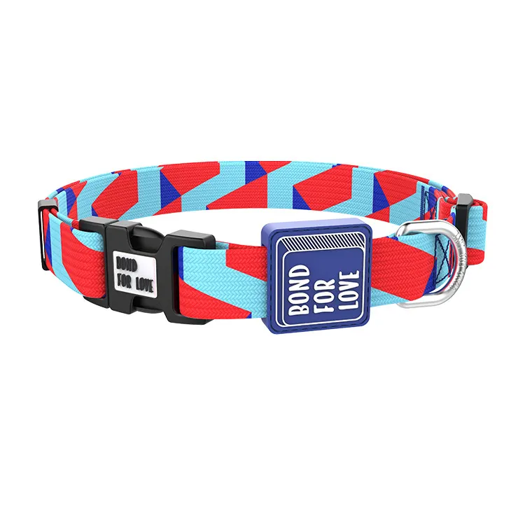 Dリングとアレルギー対応バックル付きパッド入りナイロン犬用首輪 - 耐久性とスタイリッシュさを兼ね備えています 3