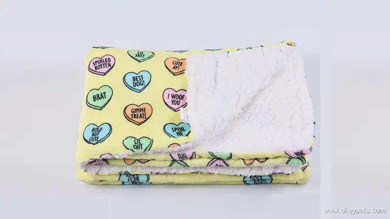 Couverture personnalisée pour animaux de compagnie, imprimée par sublimation sur une seule face, en polaire douce et chaude. 1