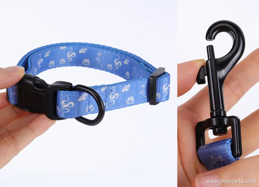 Harnais pour chien robuste et personnalisé en néoprène avec motif personnalisé, collier et laisse inclus. 10