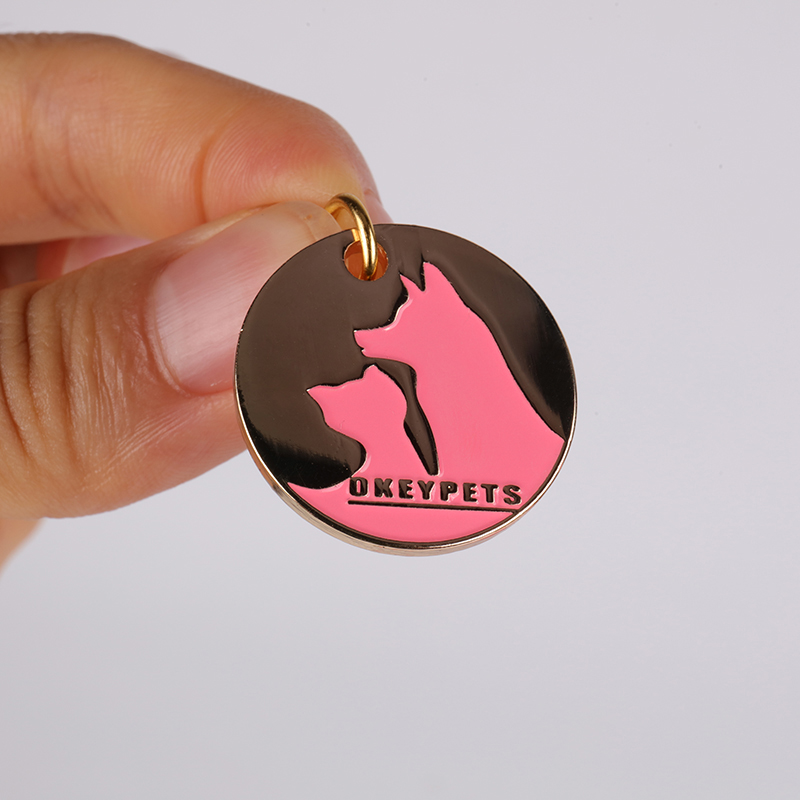 Médaille d'identification personnalisée pour chien, double face, en acier inoxydable gravée en profondeur 13