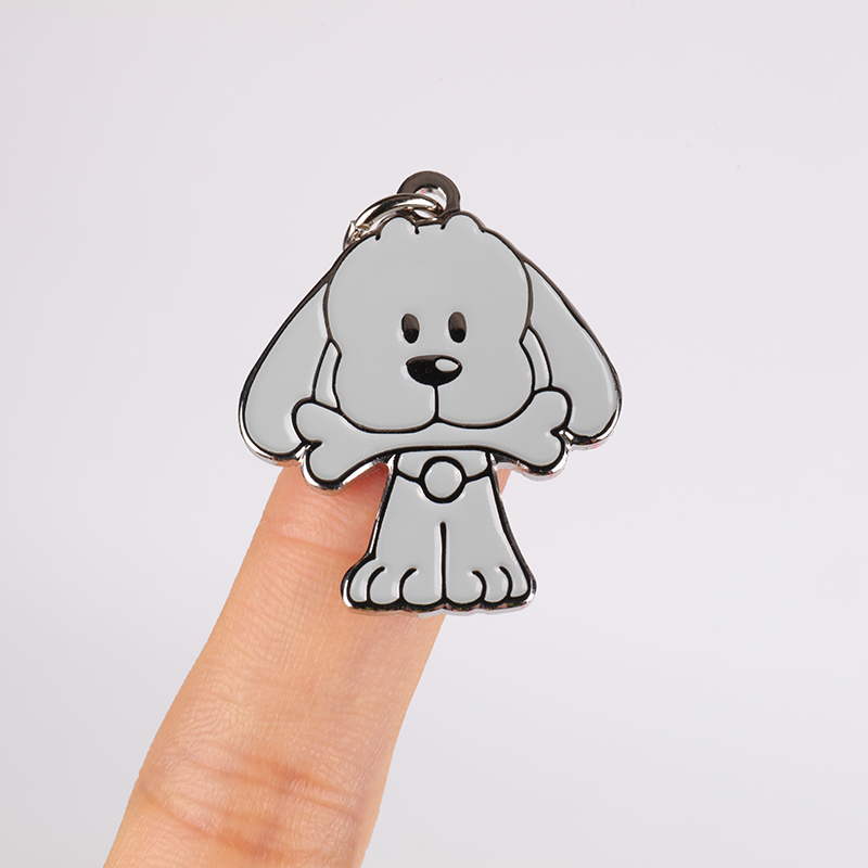 Médaille d'identification personnalisée pour chien, double face, en acier inoxydable gravée en profondeur 14