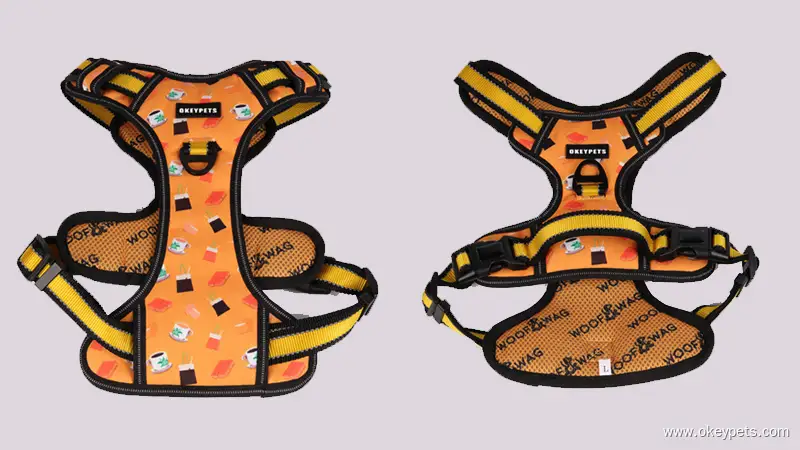Harnais de poitrine pour chien Okeypets, modèle populaire, en toile réfléchissante. 1