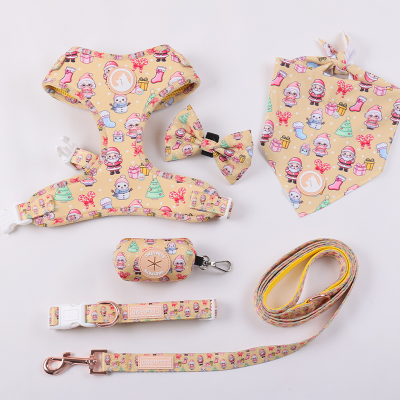 Harnais pour chien personnalisé par des fabricants, motif mignon, sublimation, vierge, souple, pour animaux de compagnie 15