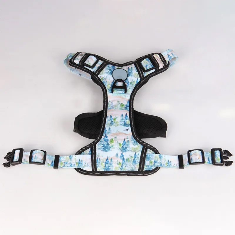 Harnais réfléchissant pour chien OKEYPETS en gros, idéal pour les promenades et l'entraînement. Harnais imprimé pour l'éducation canine. 7