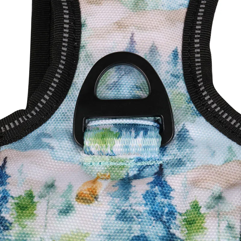 Harnais réfléchissant pour chien OKEYPETS en gros, idéal pour les promenades et l'entraînement. Harnais imprimé pour l'éducation canine. 11