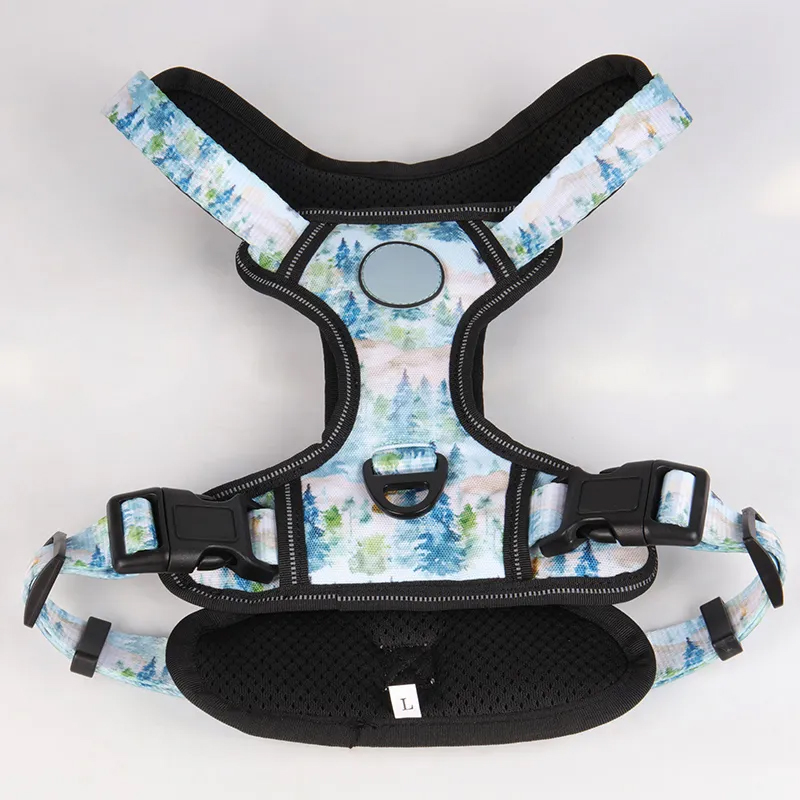 Harnais réfléchissant pour chien OKEYPETS en gros, idéal pour les promenades et l'entraînement. Harnais imprimé pour l'éducation canine. 10