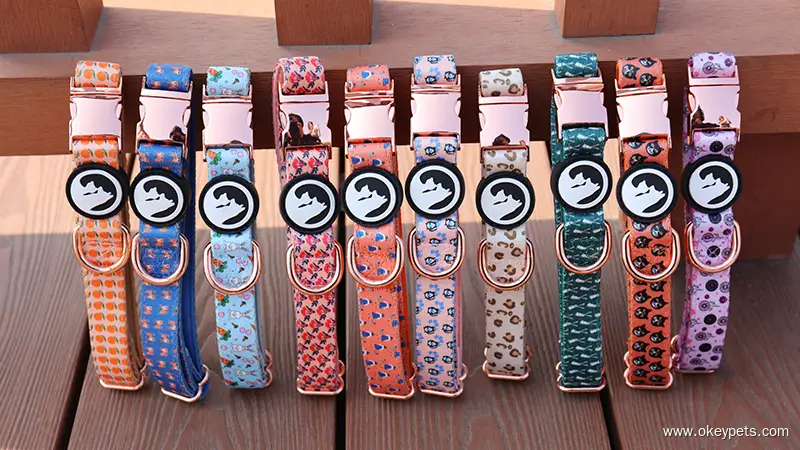 OKEYPETS - Colliers pour chiens personnalisés, boucle à ouverture rapide, réglables et écologiques 1