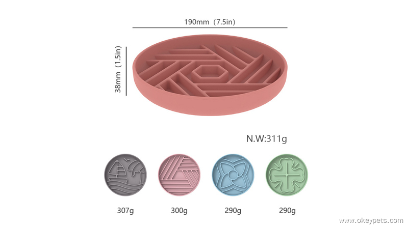 Gamelles anti-glouton pour chiens, en silicone, avec ventouses antidérapantes, vendues en gros. 6