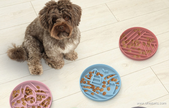 Gamelles anti-glouton pour chiens, en silicone, avec ventouses antidérapantes, vendues en gros. 9