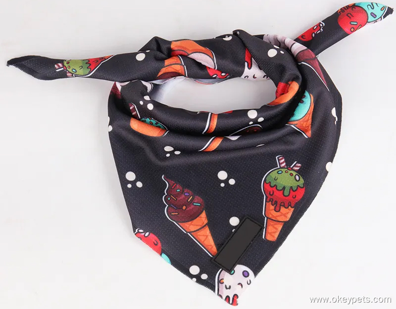 OKEYPETS Bandana réversible pour animaux de compagnie avec logo personnalisé par sublimation, imprimé chien 8