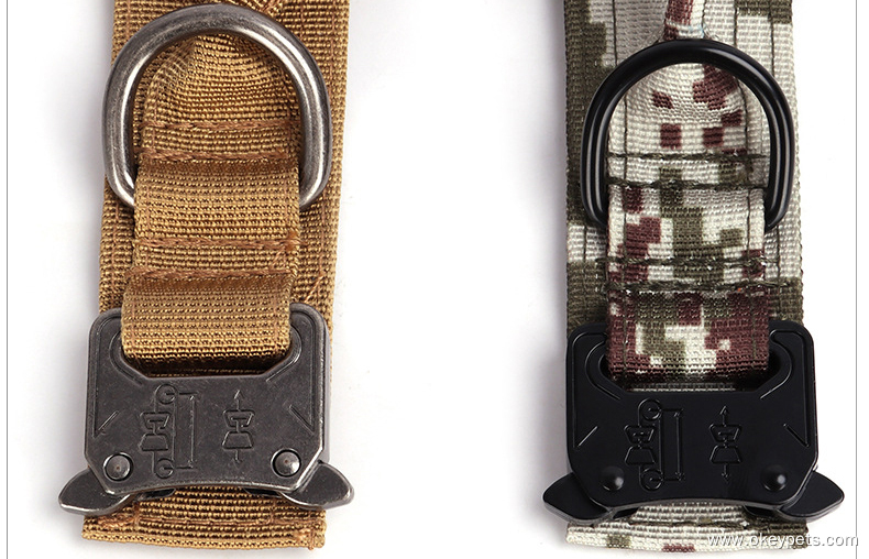 Collier tactique d'entraînement en nylon robuste, de type militaire, pour grands chiens (vente en gros). 8