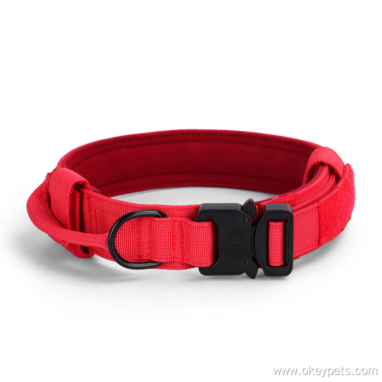 Collier tactique d'entraînement en nylon robuste, de type militaire, pour grands chiens (vente en gros). 11