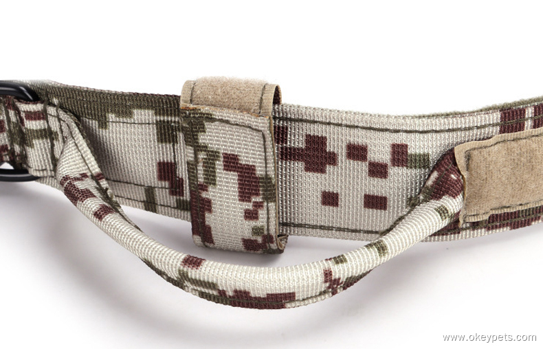 Collier tactique d'entraînement en nylon robuste, de type militaire, pour grands chiens (vente en gros). 7