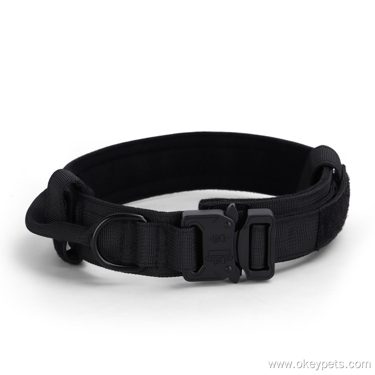 Collier tactique d'entraînement en nylon robuste, de type militaire, pour grands chiens (vente en gros). 12