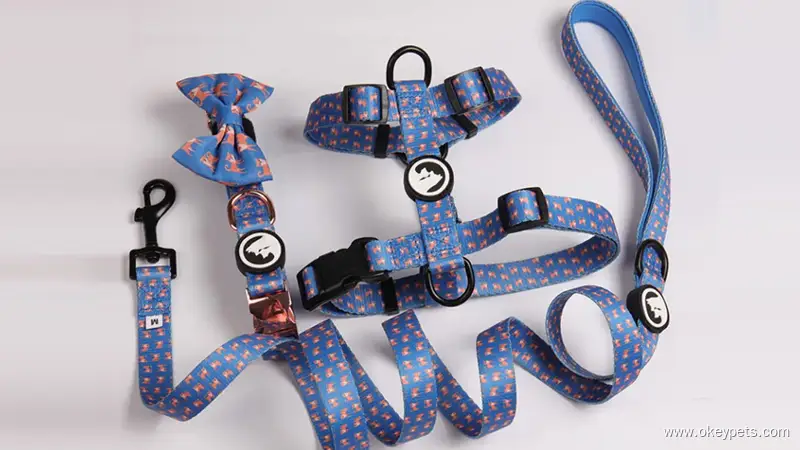 Harnais pour chien à sangle imprimée avec marque privée, harnais de randonnée pour chien, gilet de sécurité 1