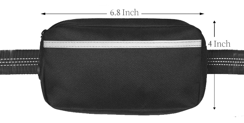 Laisse pour chien mains libres en gros avec pochette zippée, doubles poignées rembourrées et laisse élastique résistante 8