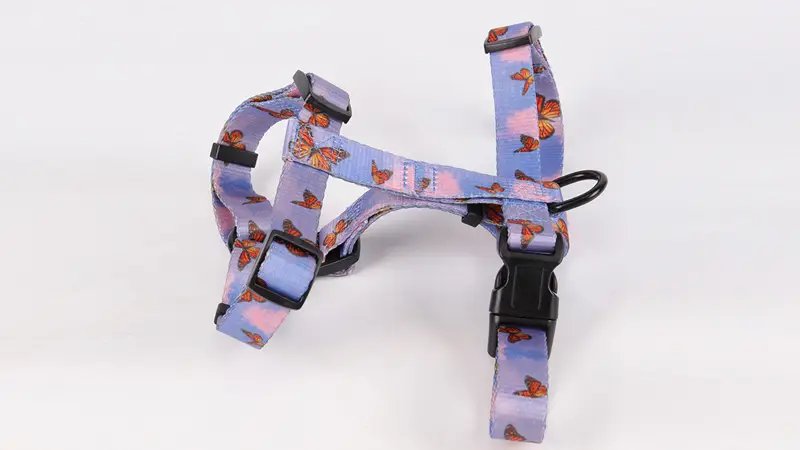 Harnais de sécurité rembourré et réglable OKEYPETS, anti-traction, en polyester confortable et durable pour chien 1