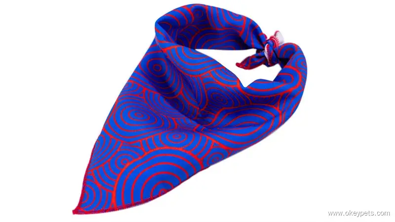 OKEYPETS Foulard pour chien lavable en forme de triangle, bandana ajustable pour animaux de compagnie 1