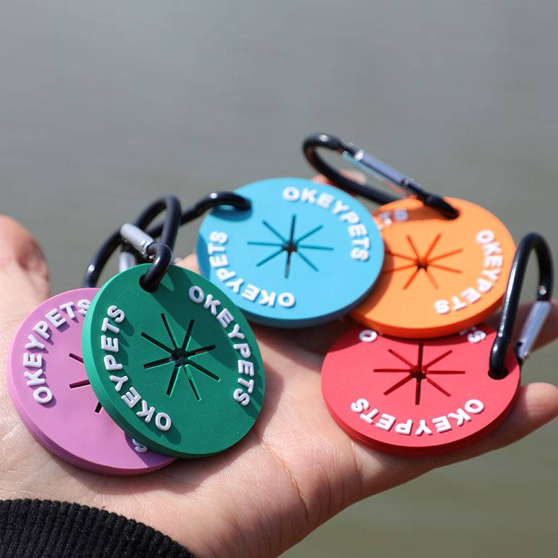 Clips personnalisés pour sacs à déjections canines, porte-sacs en silicone pour laisses 7