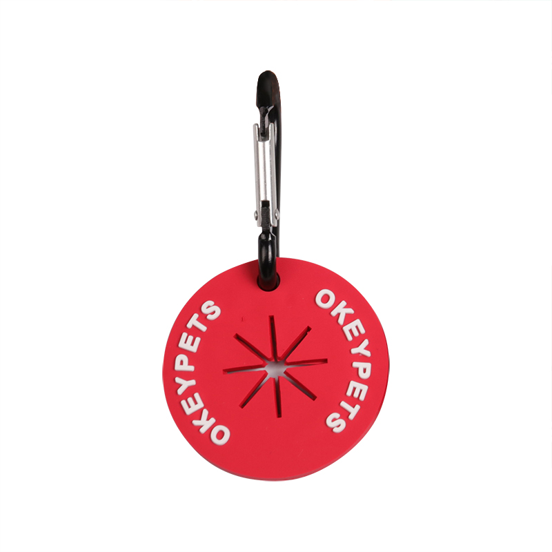 Clips personnalisés pour sacs à déjections canines, porte-sacs en silicone pour laisses 11