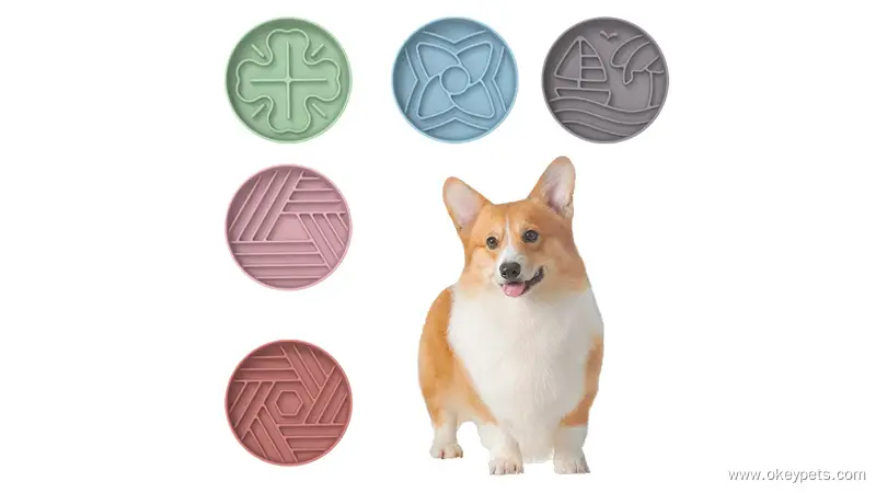 Gamelle en silicone pour chien OKEYPETS (vente en gros) avec ventouse pour une alimentation saine. 1