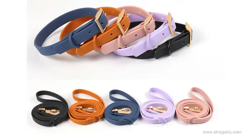 OKEYPETS Brugerdefineret PVC Hundesnor og Halsbånd Sæt - Vandtæt &amp; Holdbar 1