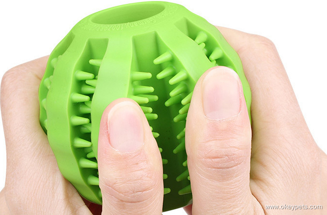 Balle en caoutchouc pour animaux de compagnie, jouet anti-morsure et casse-tête pour soulager les douleurs dentaires et résister aux morsures. 7