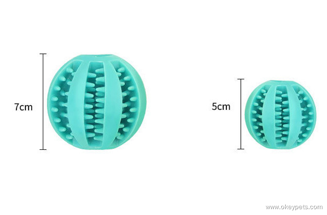 Balle en caoutchouc pour animaux de compagnie, jouet anti-morsure et casse-tête pour soulager les douleurs dentaires et résister aux morsures. 6