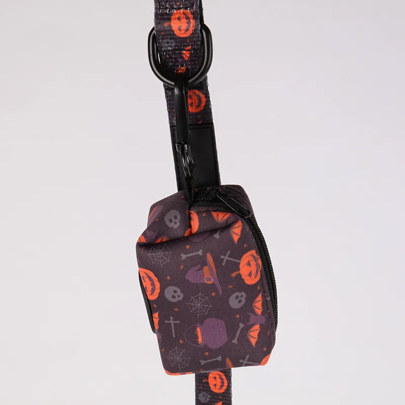 OKEYPETS Porta sacchetti per escrementi di animali domestici in neoprene per Halloween, per esterni, simpatico dispenser per sacchetti per escrementi di cani e cuccioli 12