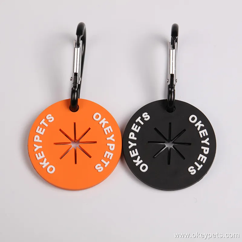 OKEYPETS PVC Hundebæsjposeholderklips Fargerik Håndfriklips Gummi Logo 8