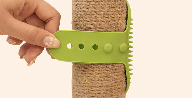 Engros justerbar kattesilikonemassagebørste til bordben klatrestativ 9