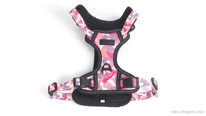 Harnais pour chien réfléchissant personnalisé, anti-traction, robuste et respirant en maille aérée. 1