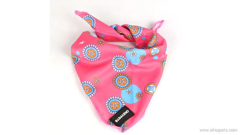 OKEYPETS Egyedi Mintás Szublimációs Bandana Sál Lélegző Kutya Bandana 1