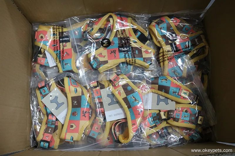 Harnais pour chien réversible en néoprène anti-traction, sur mesure, OKEYPETS - Design personnalisé 20