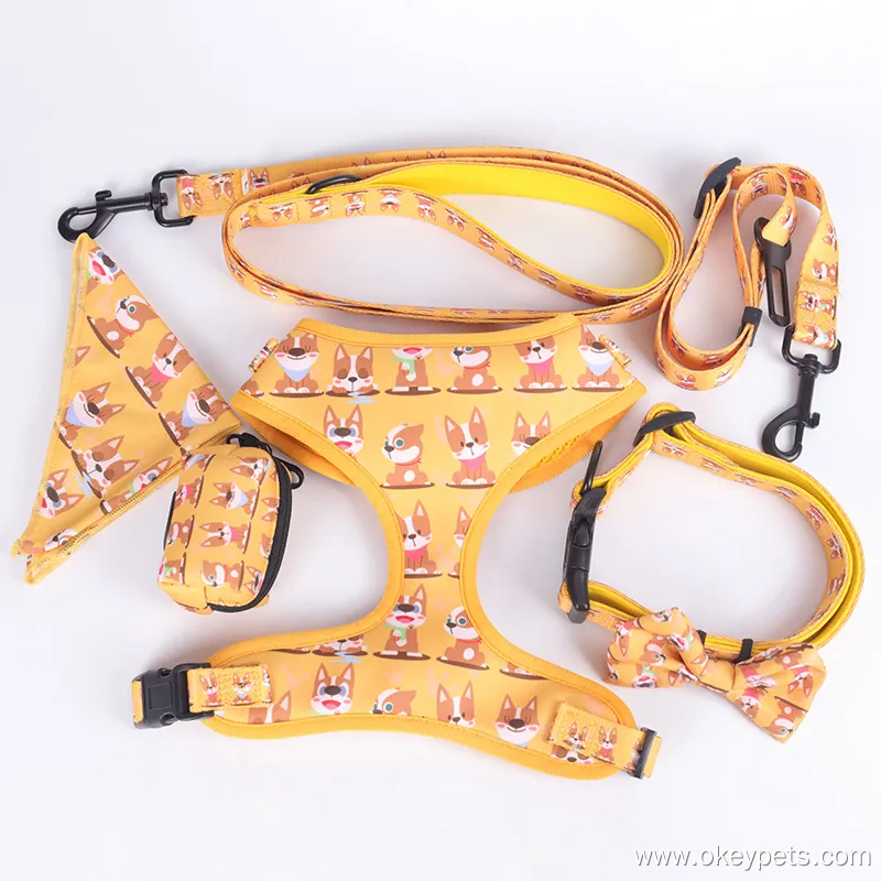 Harnais pour chien réversible en néoprène anti-traction, sur mesure, OKEYPETS - Design personnalisé 17