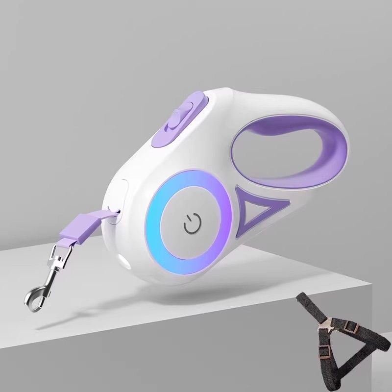 Laisse pour chien rétractable LED rechargeable avec lampe torche intégrée (vente en gros) 12
