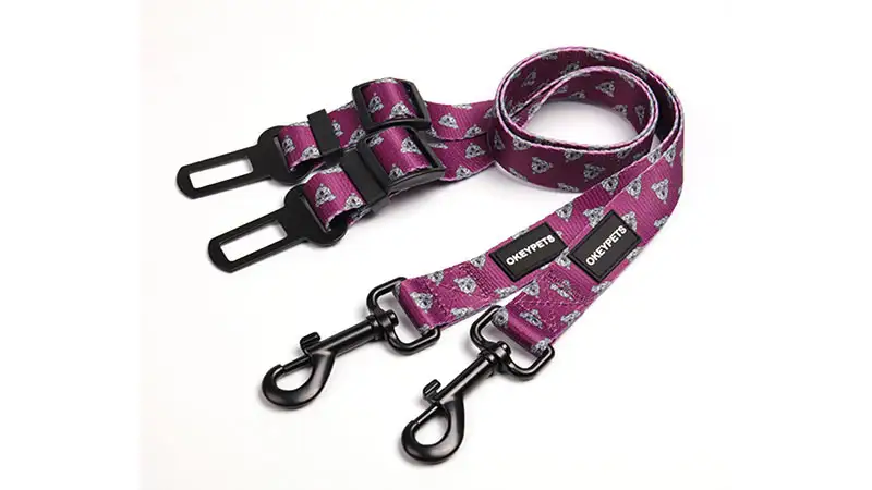 OKEYPETS - Ceinture de sécurité de luxe réglable pour chien, robuste et colorée, en gros 1