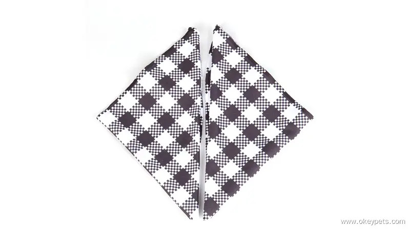 OKEYPETS Accessoires pour chiens Bandana pour animaux de compagnie par sublimation Bandana personnalisé avec logo Bandana rafraîchissant à carreaux pour chiens 1