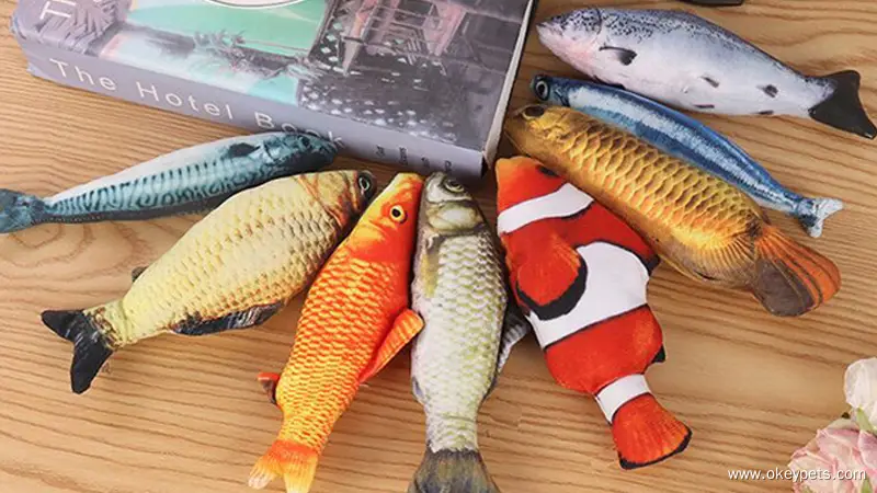 Jucării pentru pisici Floppy Fish cu Catnip, en-gros, pentru pisici de interior, pentru pisici mici, jucării pentru pisici, pești 1