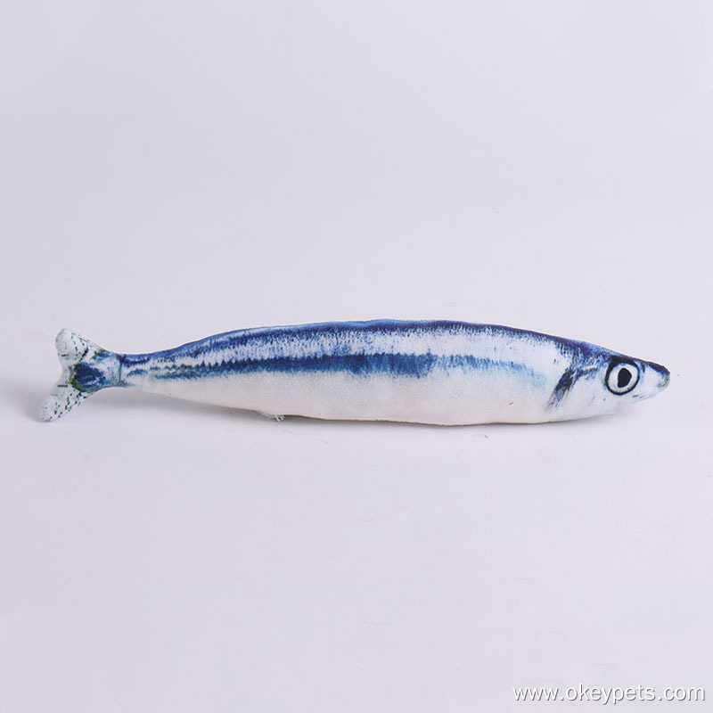 Jouet à mâcher pour chat en gros, oreiller en peluche en forme de poisson, nombreux modèles de jouets pour chats en forme de poisson 12