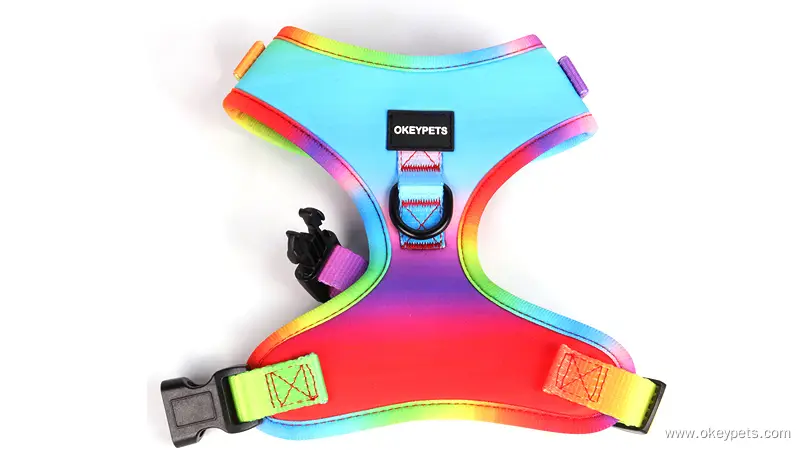 Harnais coloré pour chiot OKEYPETS, harnais de poitrine en maille douce et respirante pour chien 1