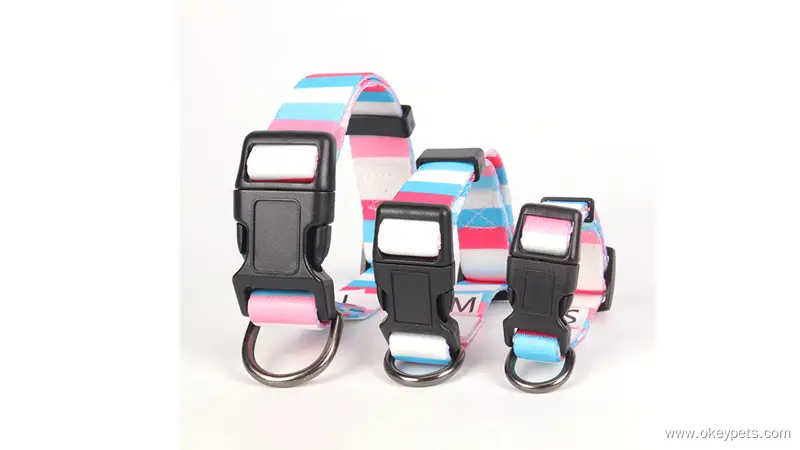 Kolar Anjing Haiwan Peliharaan Kecil Rekaan Percuma OKEYPETS Sublimasi Bunga Tahan Lama Lembut Selesa Rantai Kolar Haiwan Peliharaan 1