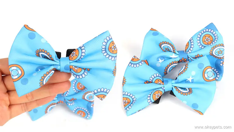 OKEYPETS, fabricant chinois de nœuds papillon personnalisés pour chiens. Nombreux motifs mignons. 1