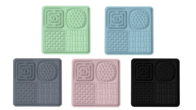 Fabricants chinois de tapis à lécher personnalisés pour animaux de compagnie (chats, chiens, bols en silicone). 1