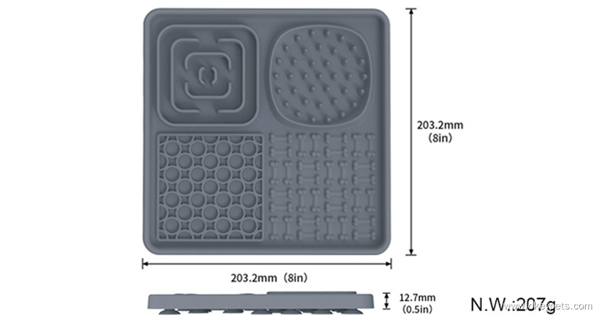 Fabricants chinois de tapis à lécher personnalisés pour animaux de compagnie (chats, chiens, bols en silicone). 6
